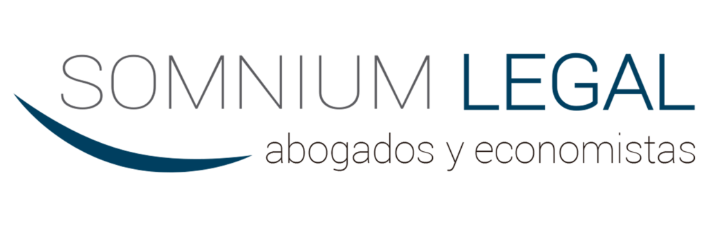 Logo de Somnium Legal: Nombre de la empresa 'SOMNIUM LEGAL', debajo 'Abogados y Economistas', con un cuarto de círculo a la izquierda.