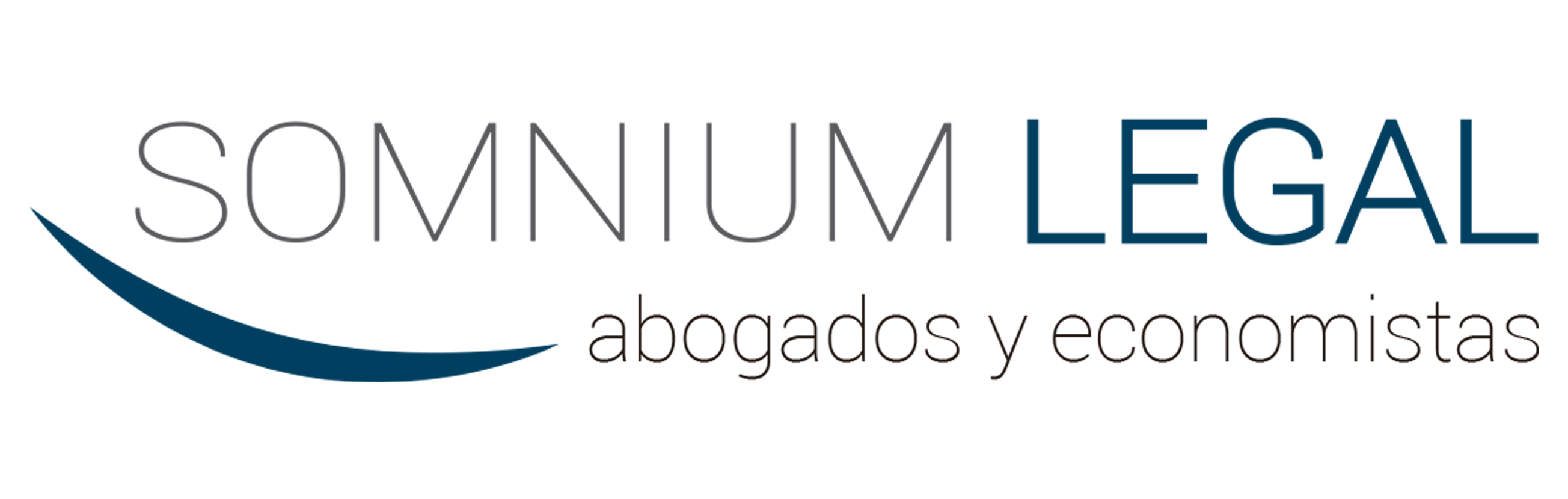 Logo de Somnium Legal: Nombre de la empresa 'SOMNIUM LEGAL', debajo 'Abogados y Economistas', con un cuarto de círculo a la izquierda.
